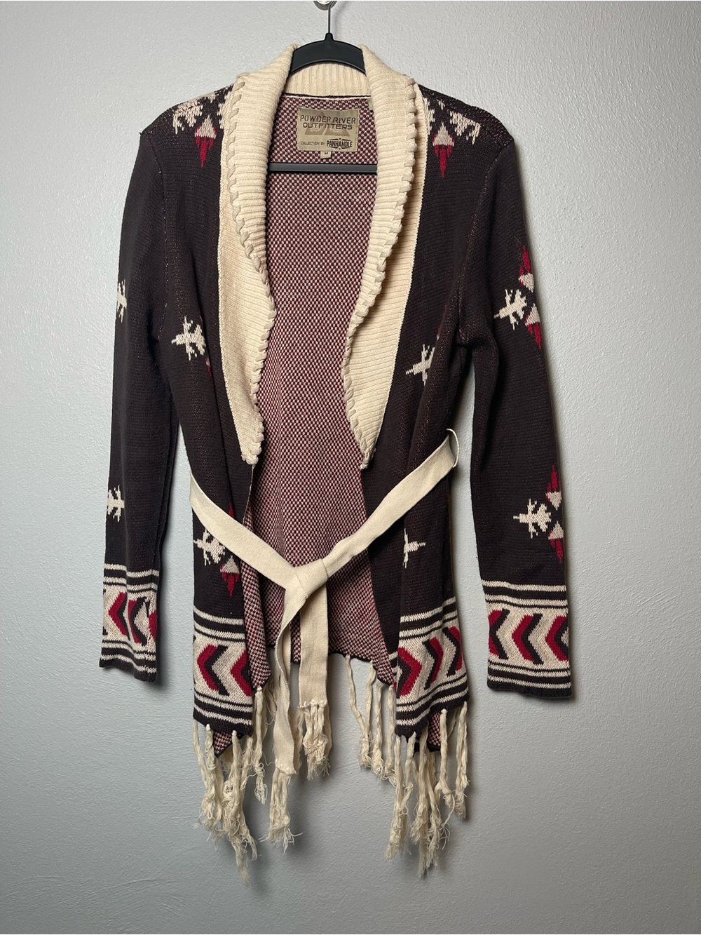 Powder River Outfitters Collection by Panhandle- Western Fringe Cardigan Size M